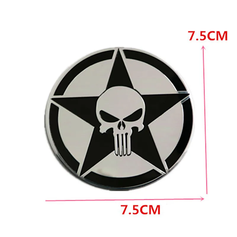 Автомобиль Стикеры Алюминий сплава наклейка череп смерть Каратель Череп Warzone