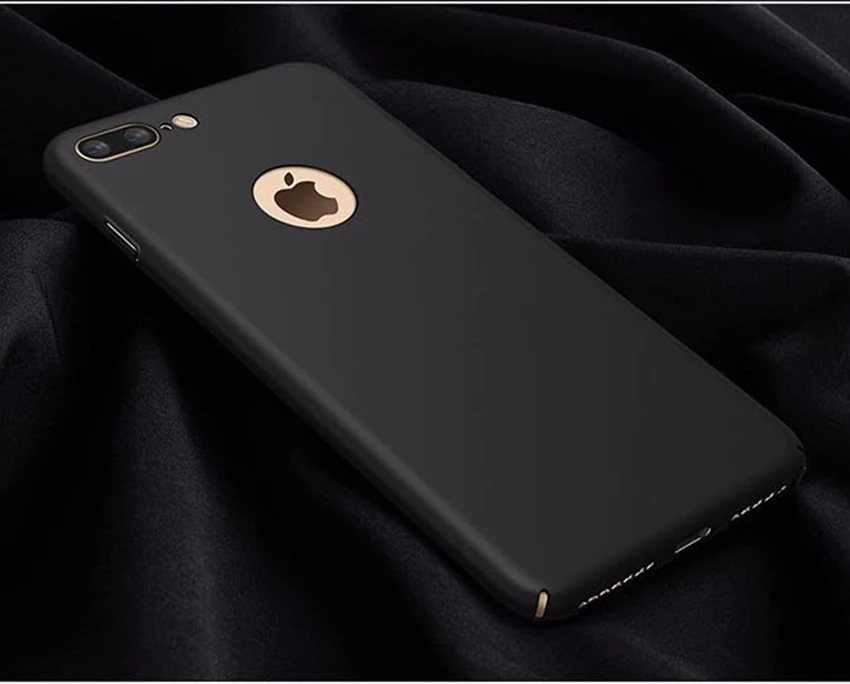 Черный Роскошные жесткие пластиковые Матовые чехлы для IPhone 6, 5S, 6s, 6plus, 6s, 5, SE, 7, 8 Plus, X, 11 Pro, Xs Max, Xr, красный чехол, PC, полное покрытие для телефона - Цвет: Черный