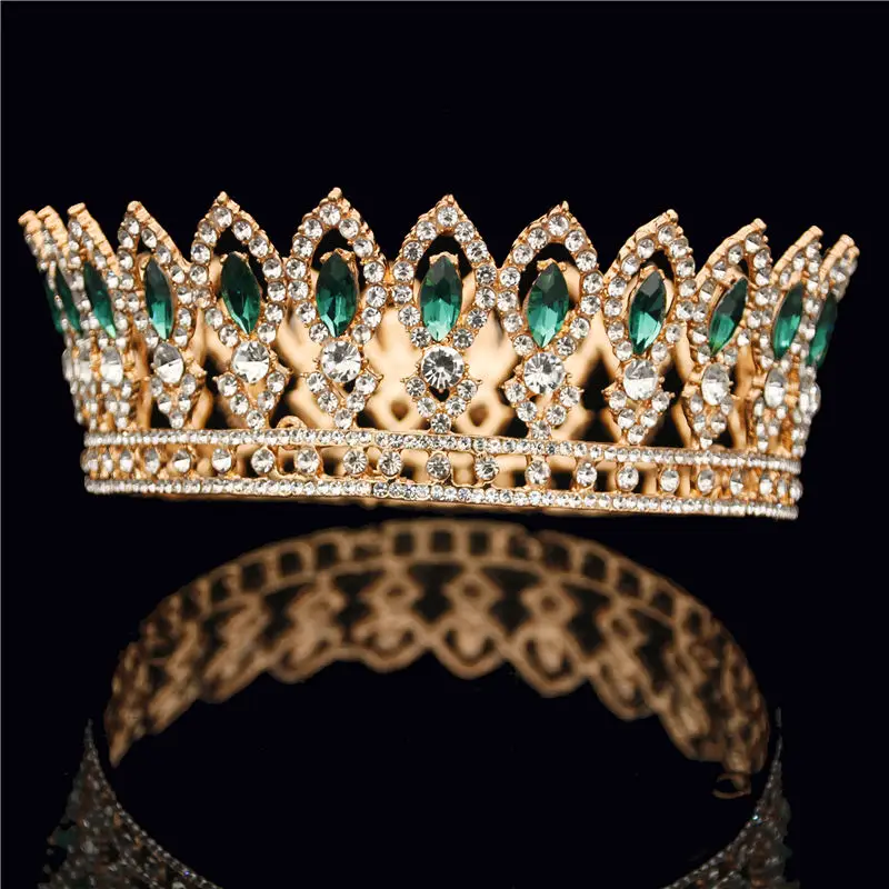 Baroque Vintage Bride Crown Wedding Diadem Queen King Tiaras and Crowns Headbands Prom Party Hair Jewelry Accessories | Украшения и
