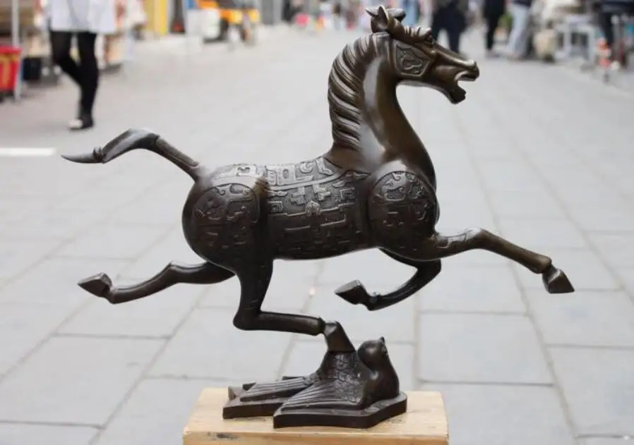 Китайский фэн шуй из чистой бронзы и меди знаменитая статуя лошади|statue|statue horsestatue