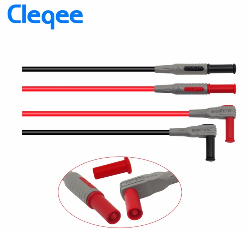 Cleqee P1300A зонды для мультиметра Сменные Позолоченные наборы испытательных выводов