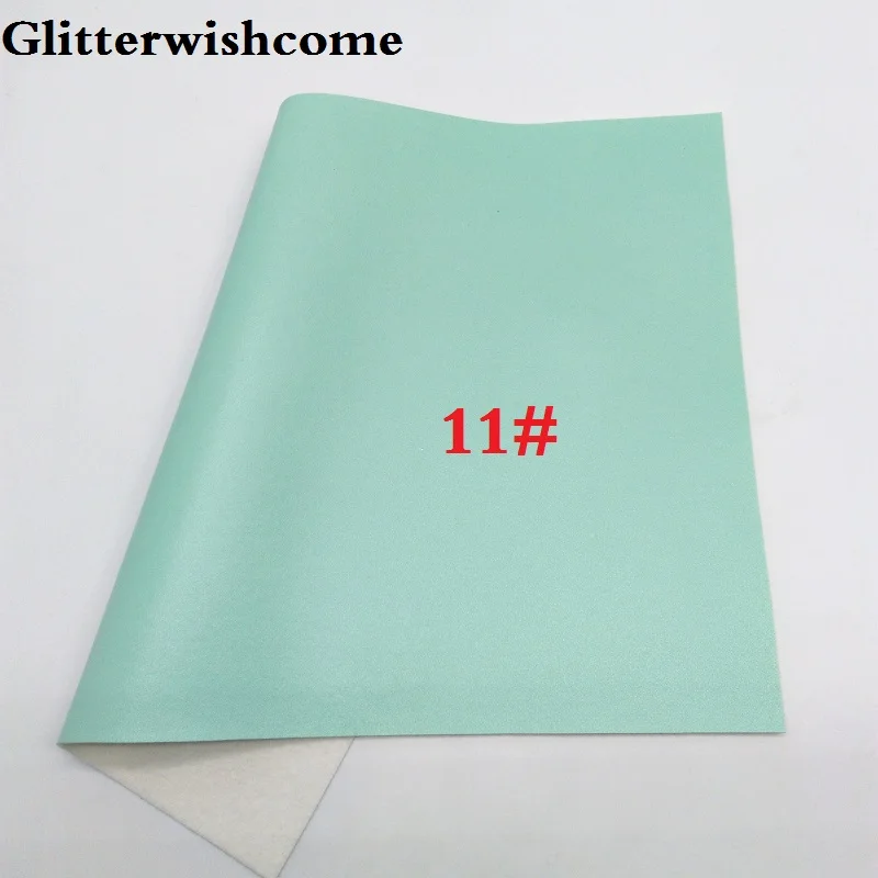 Glitterwishcome 21X29 см A4 размер винил для бантов наппа кожа Fabirc искусственная кожа листы для бантов, GM197A - Цвет: 11