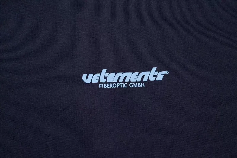 

Vetements T Shirts Women Men 1:1 high quality Short Sleeve Streetwear Blue printing Vetements Print T Shirts