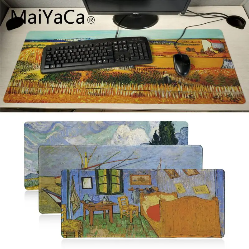 

Игровой коврик для мыши Maiyaca Van Gogh, нескользящий коврик для мыши с закругленными краями, игровой плеер, настольный ноутбук, резиновый коврик ...