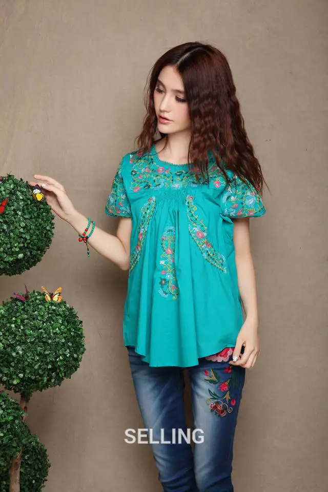 Новая летняя Свободная блузка рубашка с цветочной вышивкой для беременных 4