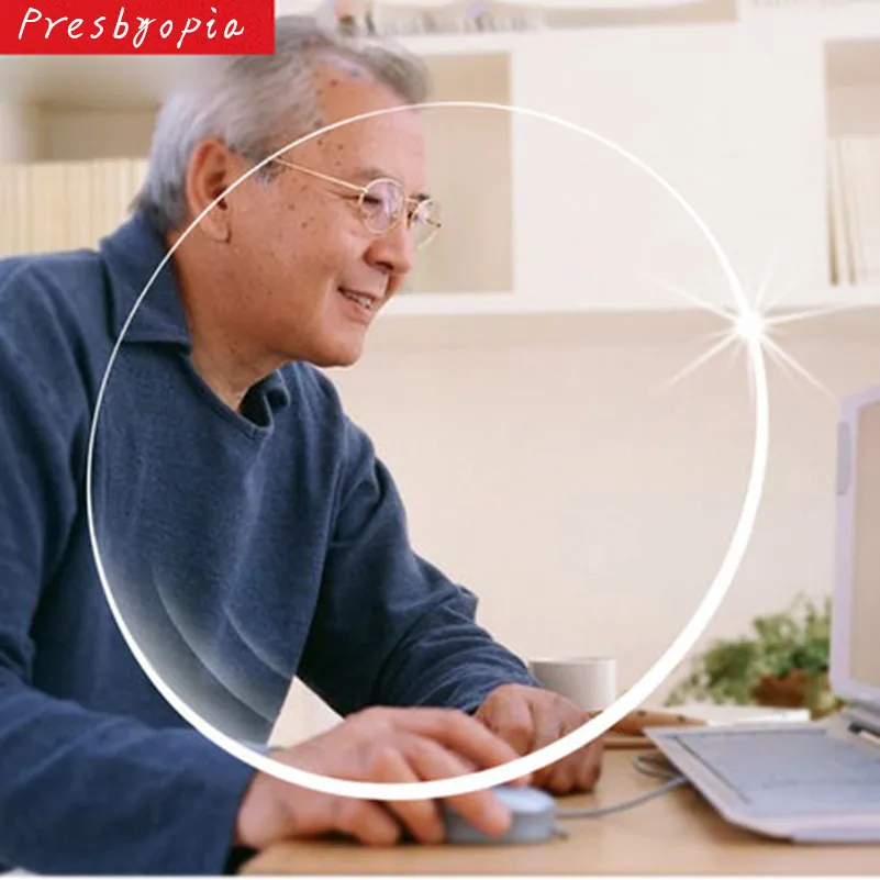 

Presbyopic Lens 1.56 index Clear Optical Prescription Lenses Polycarbonate for Presbyopia Free Processing for 2 pcs