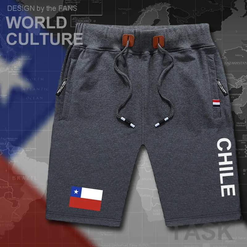 Chile мужские пляжные шорты новые для тренировок с флагом на молнии карманами