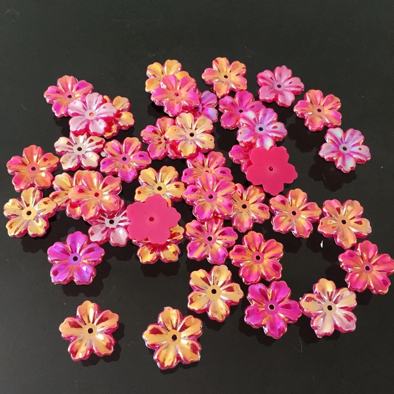 DIY80pcs12 мм смешанный цвет, AB Смола Стразы лепесток Свадебные украшения accessories-A09 - Цвет: A091