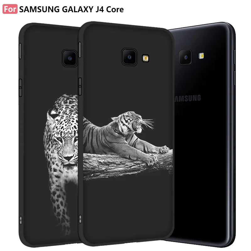 Глянцевый силиконовый чехол для Samsung Galaxy J4 CORE Protector TPU бампер задняя крышка
