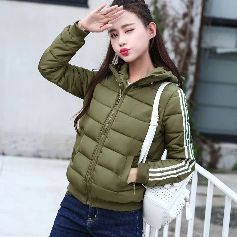 Новинка 2019 модная осенне зимняя короткая куртка с капюшоном пальто длинным