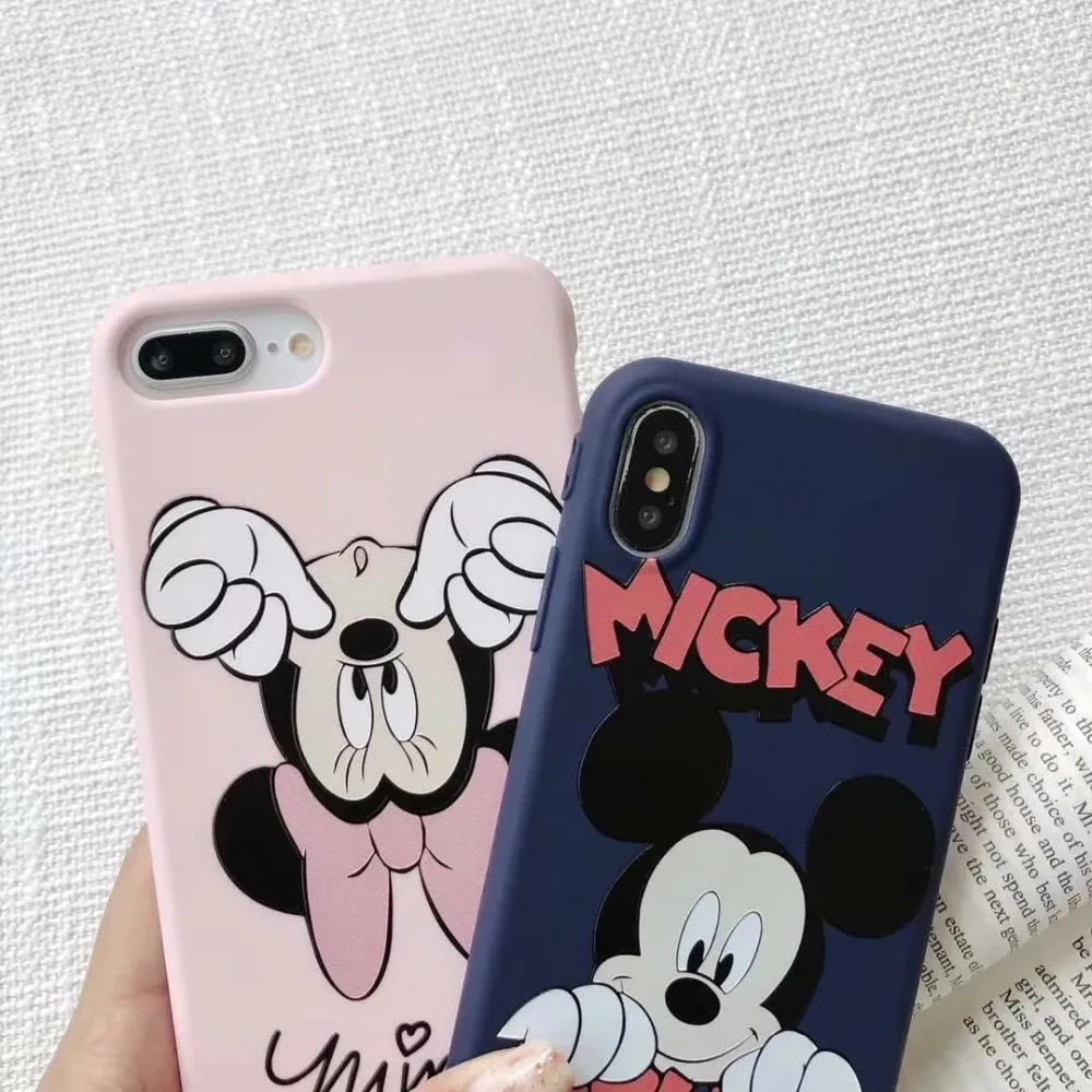 ORYKSZ милый мультяшный Микки с рисунком чехол для телефона iphone XS Max XR X 7 6 S 8 Plus Чехлы