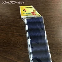 320 navy Высокое качество 10 шт./Набор полиэстер белый черный 40 s/2 швейная нить машина красная нить для вышивки 200 ярдов/катушка товары для дома - Цвет: 320 navy