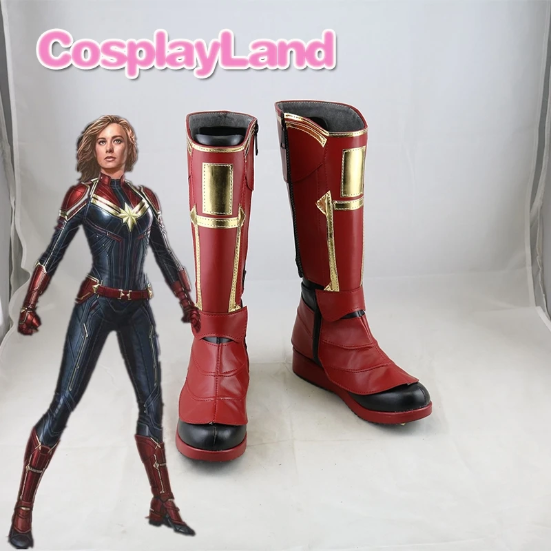 Капитан Марвел: женские ботинки для косплея Marvel Carol Danvers вечерние костюмированной