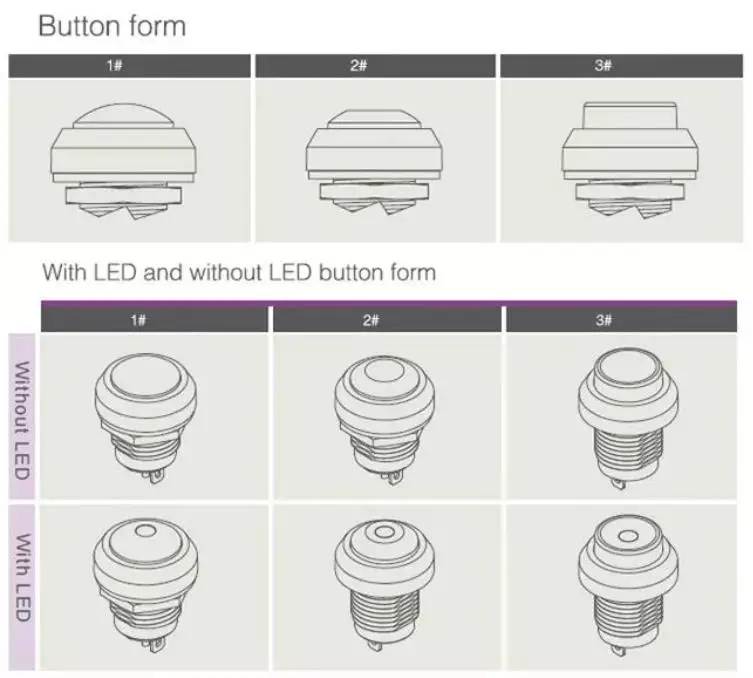 Toowei A4166 Series Water proof push button switch/ φ16mm/Momentary/lock/IP67 CE FC RoHS
