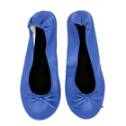 Синие туфли на плоской подошве, искусственная балерина, туфли на плоской подошве, складные балетки, вечерние туфли для невесты, свадьбы, вечеринки