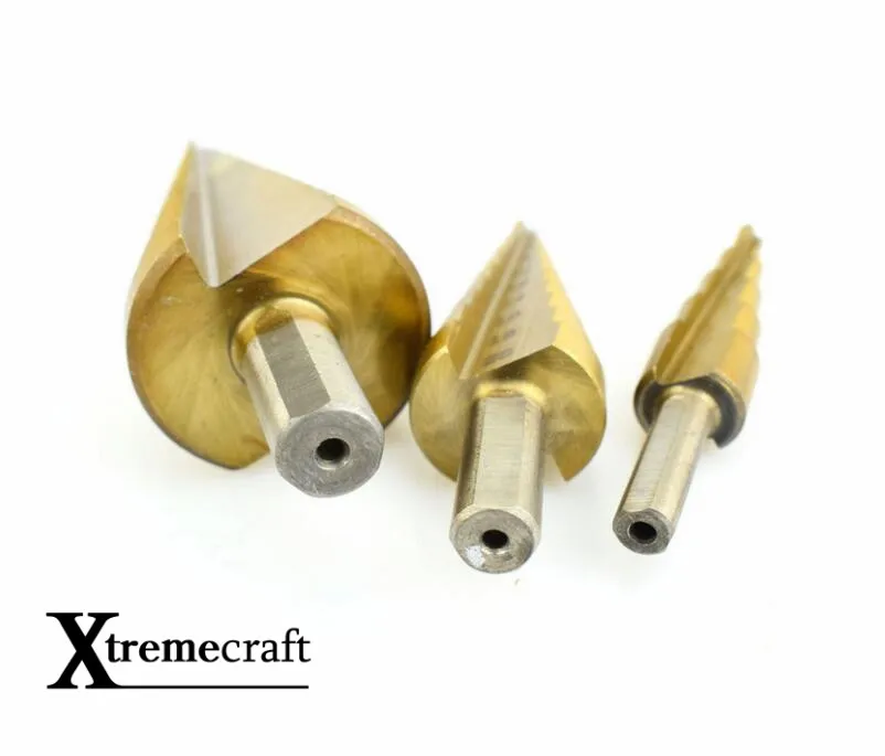 Коническое ступенчатое сверло с титановым покрытием HSS4241 набор инструментов 4 32