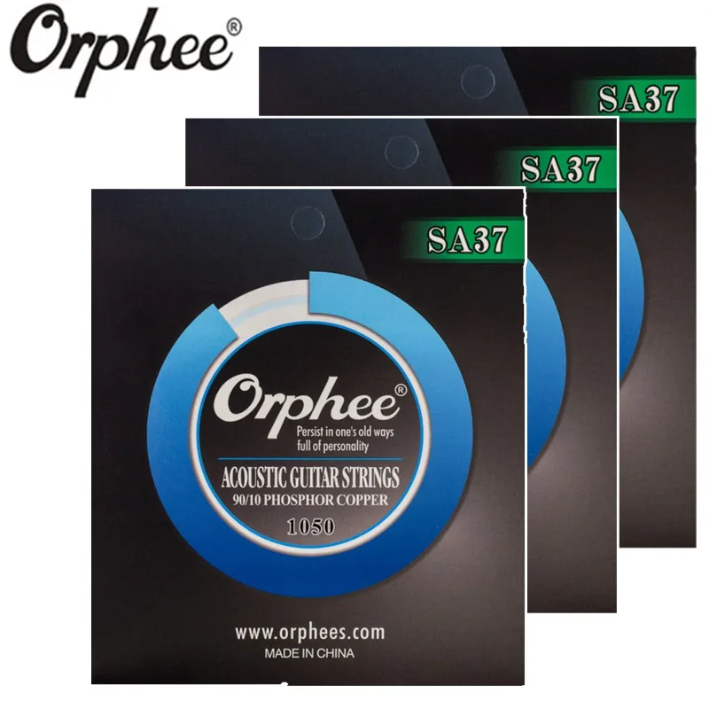 

Orphee SA37 010-050 Acoustic Guitar Strings 90/10 Phosphor Copper Hexagonal Core Nickel Alloy Vacuum Musical Instrument 3Set