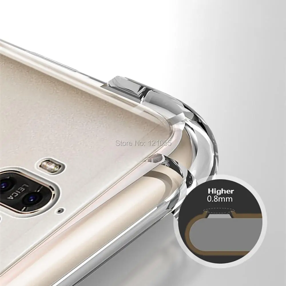 Силиконовый чехол для huawei mate 20 Pro P20 lite Nova 3 Honor 9, задняя крышка, TPU бампер, прозрачный угловой чехол, оптом, 100 шт./лот