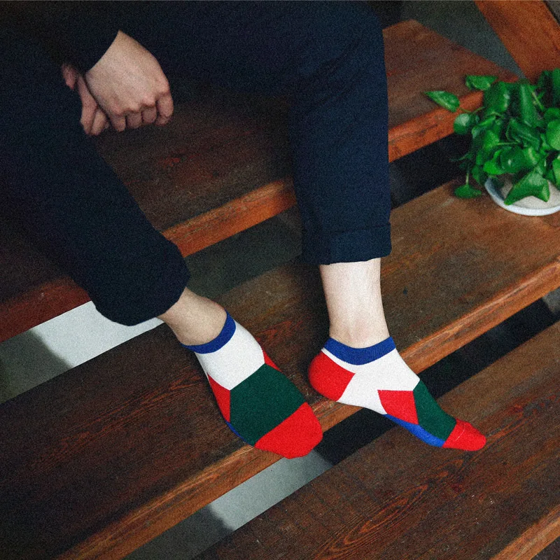 10 Пар/лот Новый summer мужчины цвет носки мужские отдых мелкой рот хлопок оптом|cotton