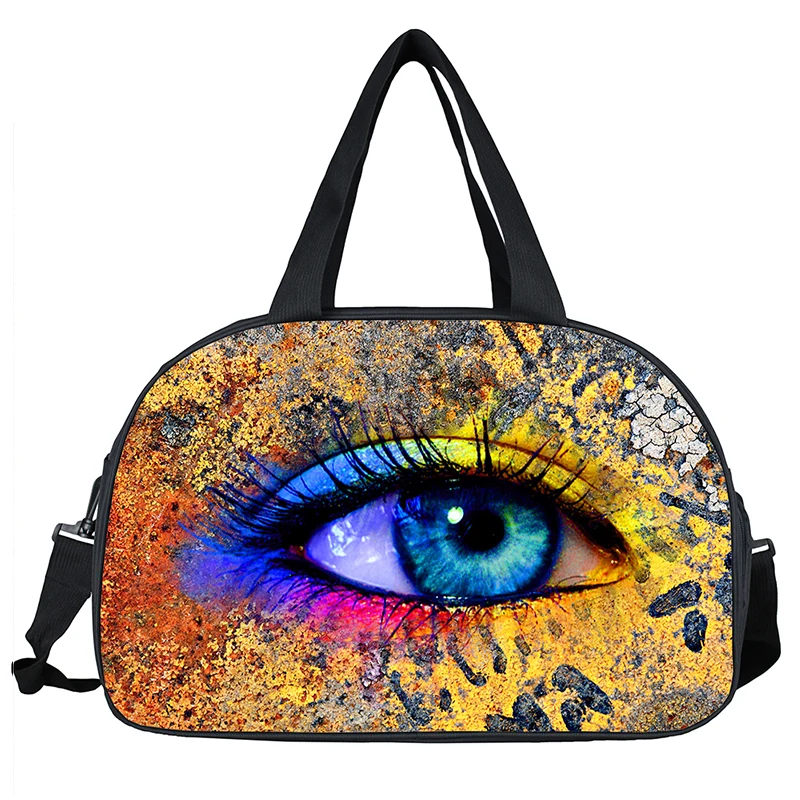 Модная складная дорожная сумка тоут с принтом глаз большие женские сумки для