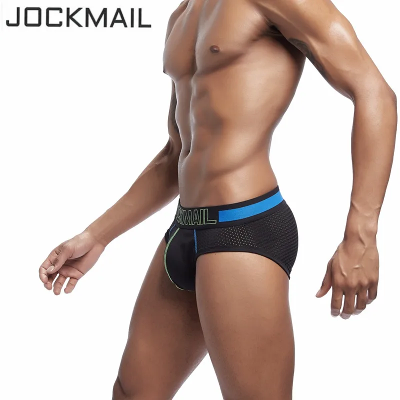 Трусы брифы JOCKMAIL мужские сетчатые пикантное нижнее белье с заниженной талией