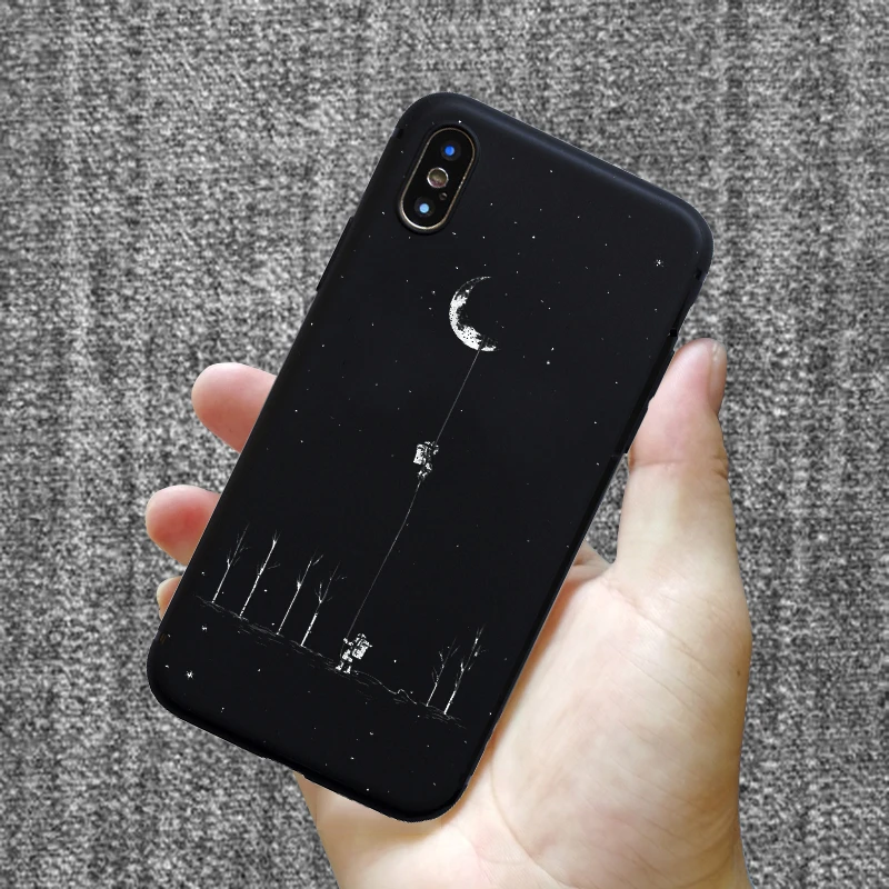 Модный силиконовый чехол с узором для iPhone 11 pro 7 6 6S 8 Plus X 5 S 5S SE XS Max XR матовый