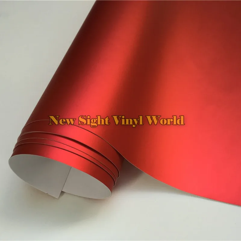 Высококачественная матовая хромированная металлическая красная Автомобильная