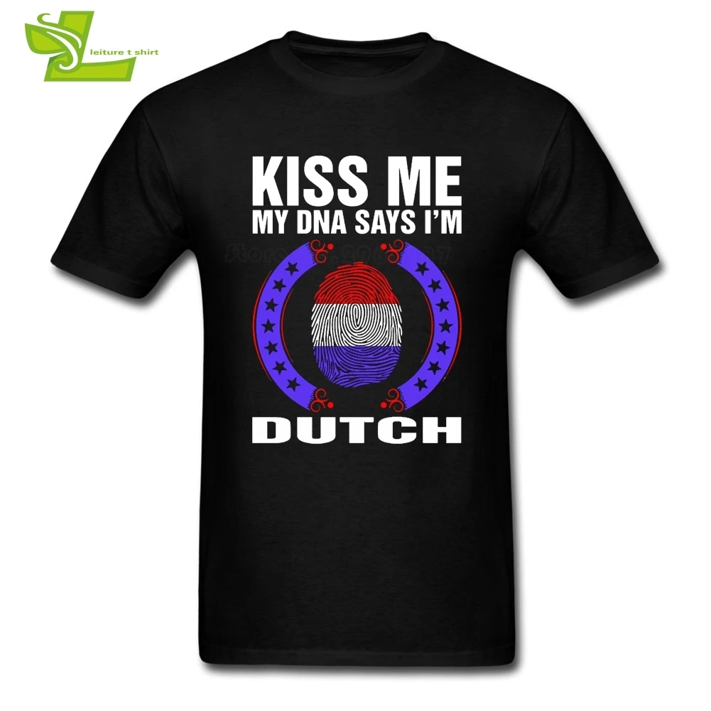 Футболка Kiss Me My DNA говорит что я голландский новейшие футболки для подростков
