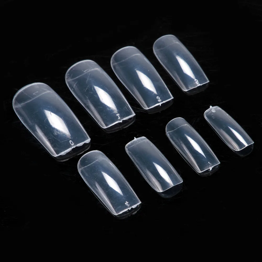 500 шт. полностью круглые накладные ногти акриловые УФ гель прозрачный белый