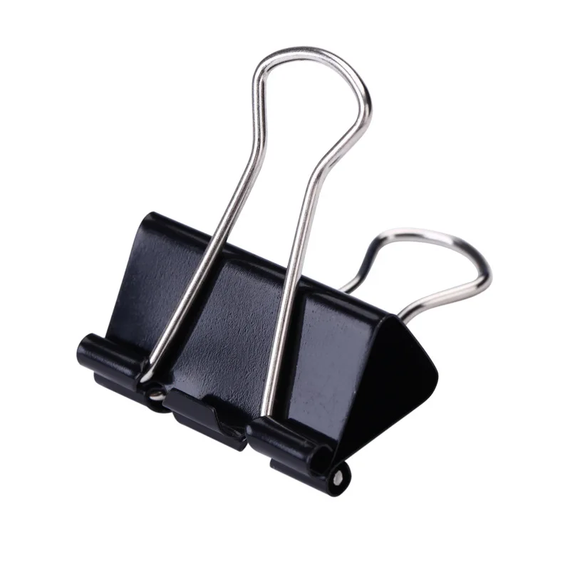 Черные металлические зажимы для бумаг 15/19/25/32/41/51 мм|paper jogger|paper clip carclip shotgun |