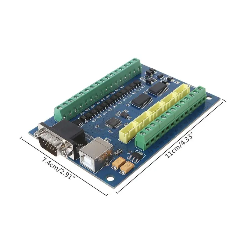 12-24V MACH3 USB 5 Axis 100KHz Гладкий Степпер контроль движения секционная плата для гравировки с ЧПУ