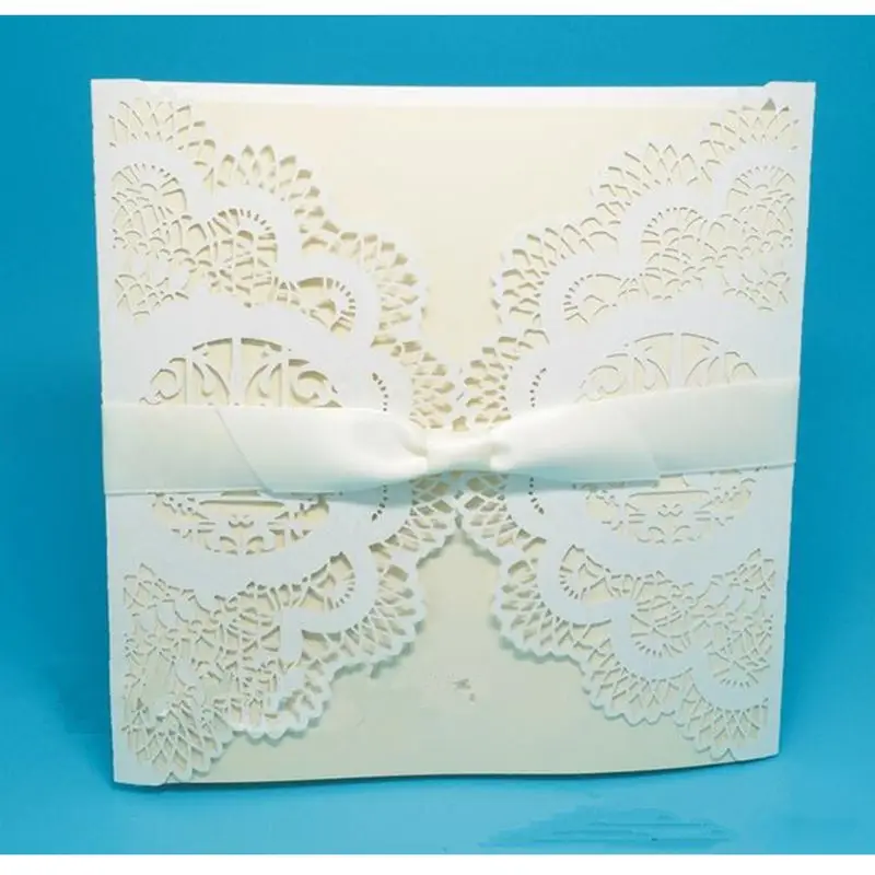 

50pcs Delicate Carved Cage Birds Romantic Wedding Party Invitation Card for Wedding/Business/Party/Birthday Decoration Supplies