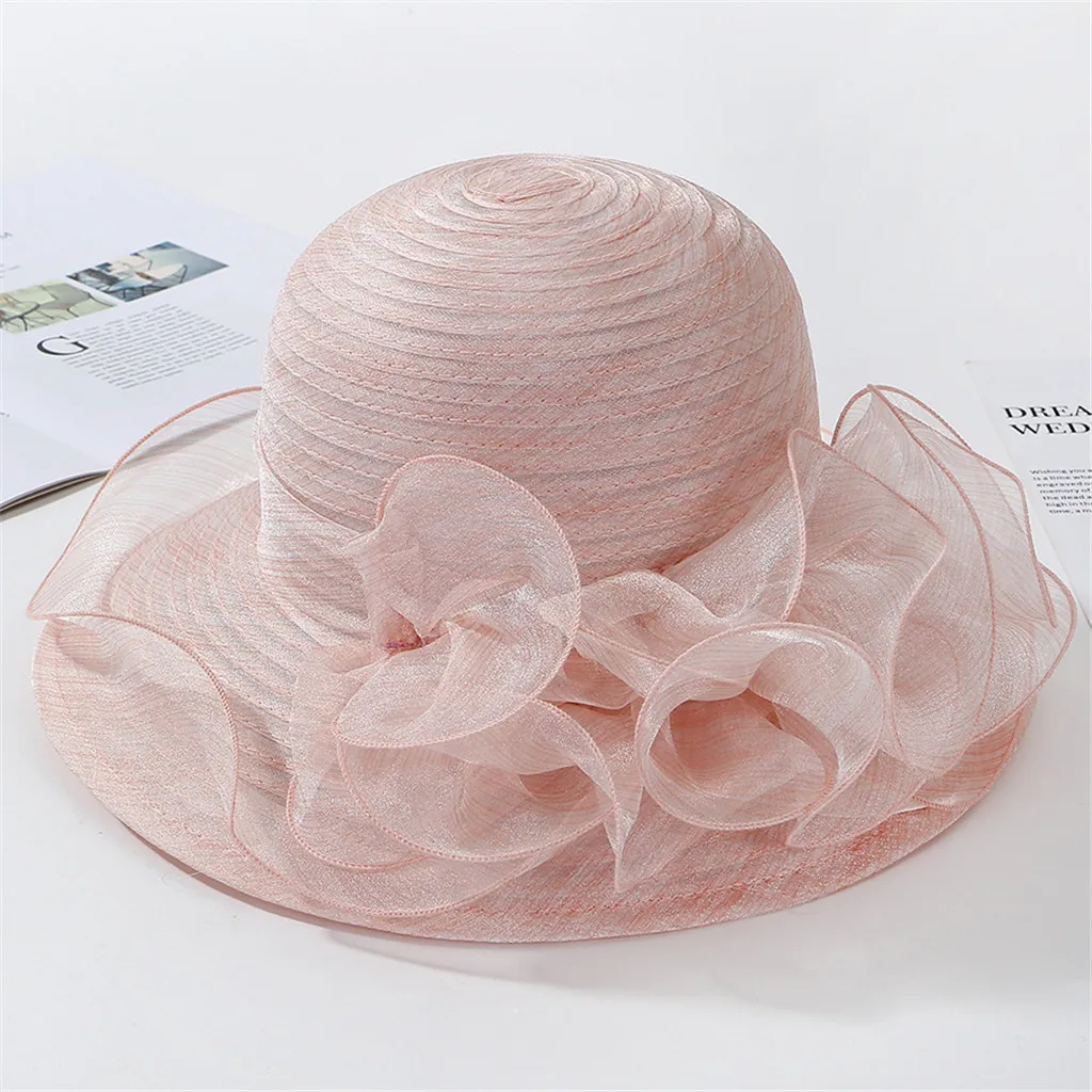 Женская шляпа из органзы Вуалетка для церкви и торжественных случаев свадебная