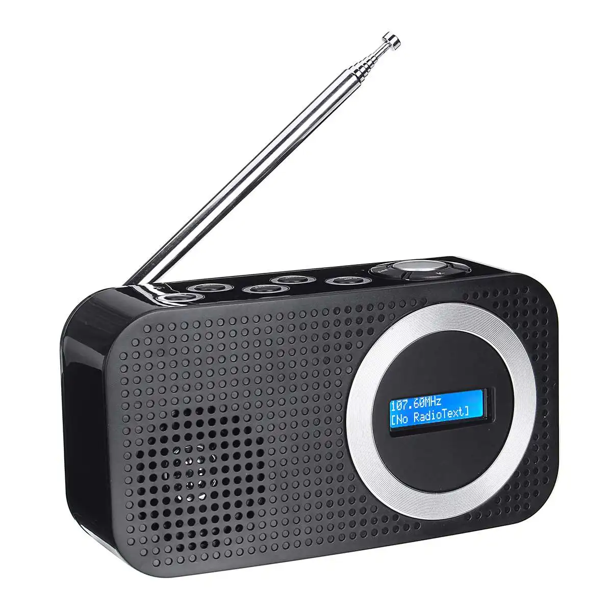 Black LEORY DAB цифровой fm-радио bluetooth динамик 3,5 мм AUX Jack ЖК-дисплей динамик в черном или белом цвете - Цвет: Black