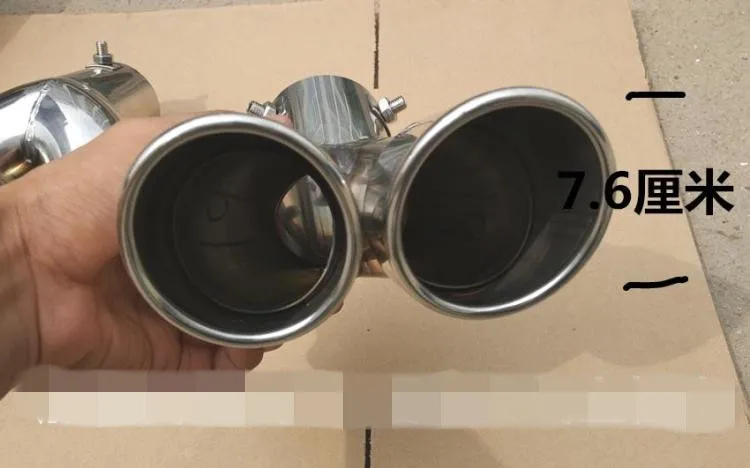 Задний хромированный глушитель для Peugeot 3008 2013 2014 2015 2016|pipe end|trim chrome3008 chrome |