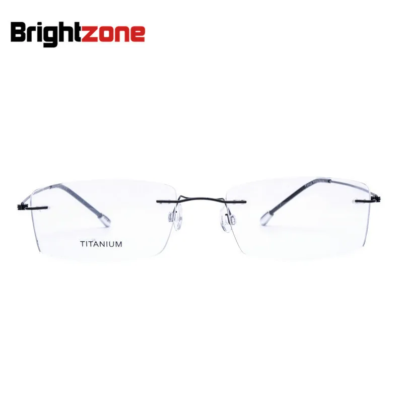 Новинка 2019 модные титановые очки без оправы для близорукости квадратные с