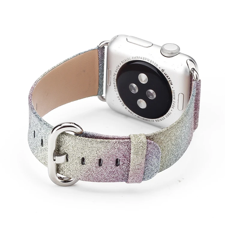 Часы с яркими украшениями Bling Band для Apple Watch женский браслет iwatch из натуральной