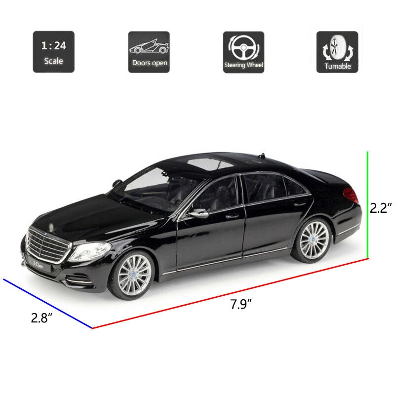 HOMMAT имитация Welly 1:24 Масштаб классический s-класс S500 металлический сплав модель