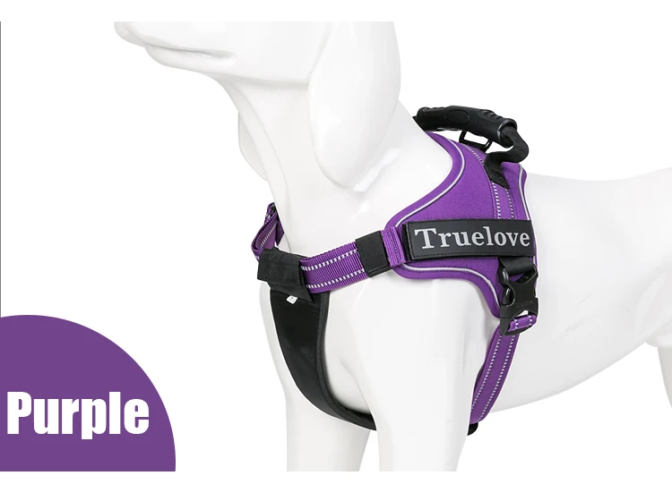 Purple Truelove Домашние животные переносные K9 поводок для собак с дышащей сеткой ошейники для собак и шлейки для обслуживания собак XS/S/M/L/XL Прямая поставка - Color: Purple