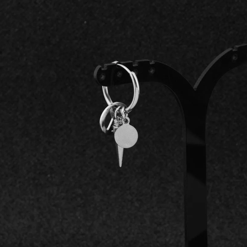stud earring KPOP ДНК корейский 1 шт. Jewelry Bangtang серьги для мальчиков СУГА уха серьги гвоздики для женщин мужчин - Окраска металла: stud earring