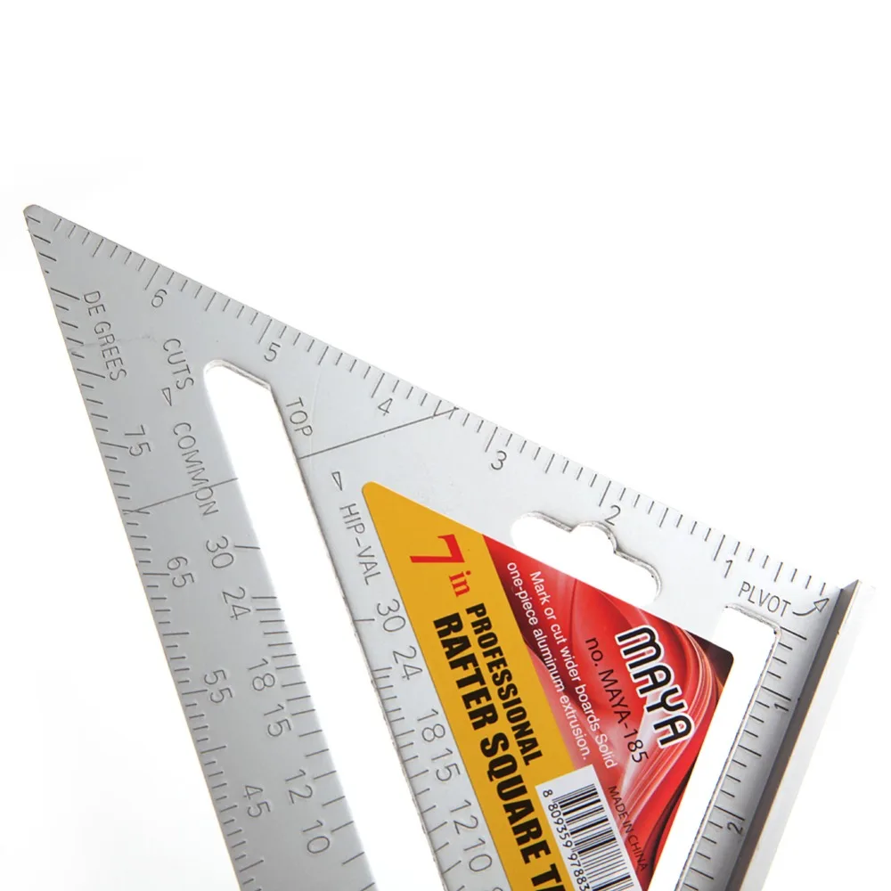 7&quot Square Carpenter's Measuring Ruler Layout Tool Triangle Angle Protractor New &amp Gauging Tools | Инструменты