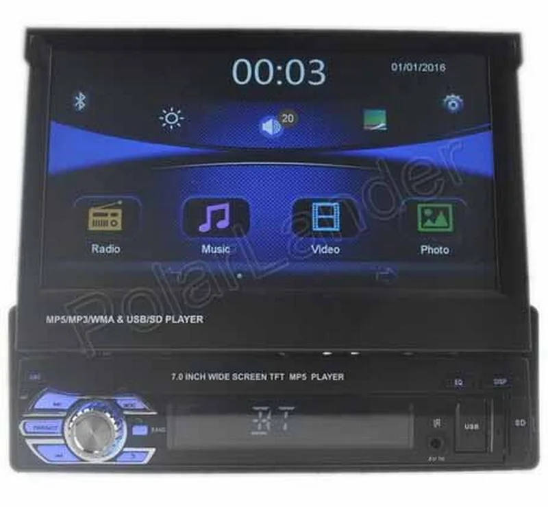Авторадио 1 DIN 7 дюймов Автомобильное Зеркало Ссылка радио аудио MP5 плеер Bluetooth/USB/TF/Aux/сенсорный экран радио кассетный плеер автомобильное радио
