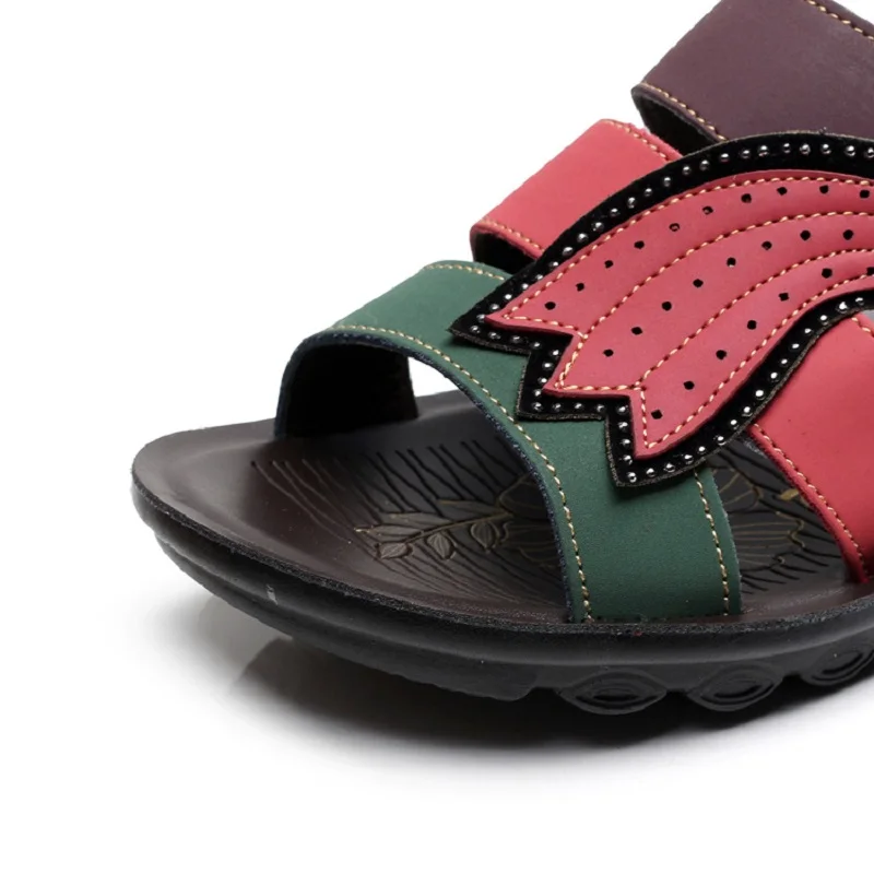 Женские сандалии на плоской мягкой подошве большие размеры для беременных лето