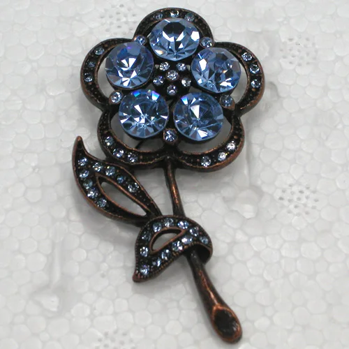 Оптовая продажа модная Брошь Стразы в виде цветка броши на булавке для