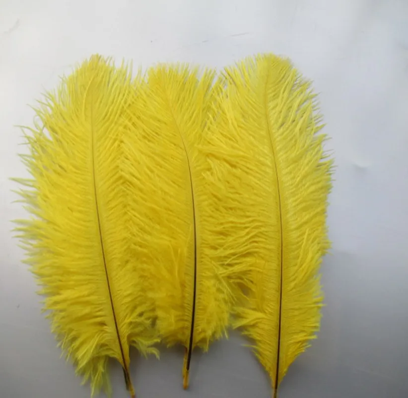 Красивое желтое страусиное перо 50 шт. длина пера 6 8 дюймов/15 20 см свадебное