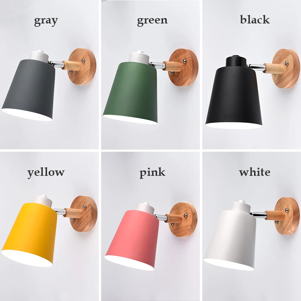 Современный настенный светильник из древесного сплава винтажное промышленное