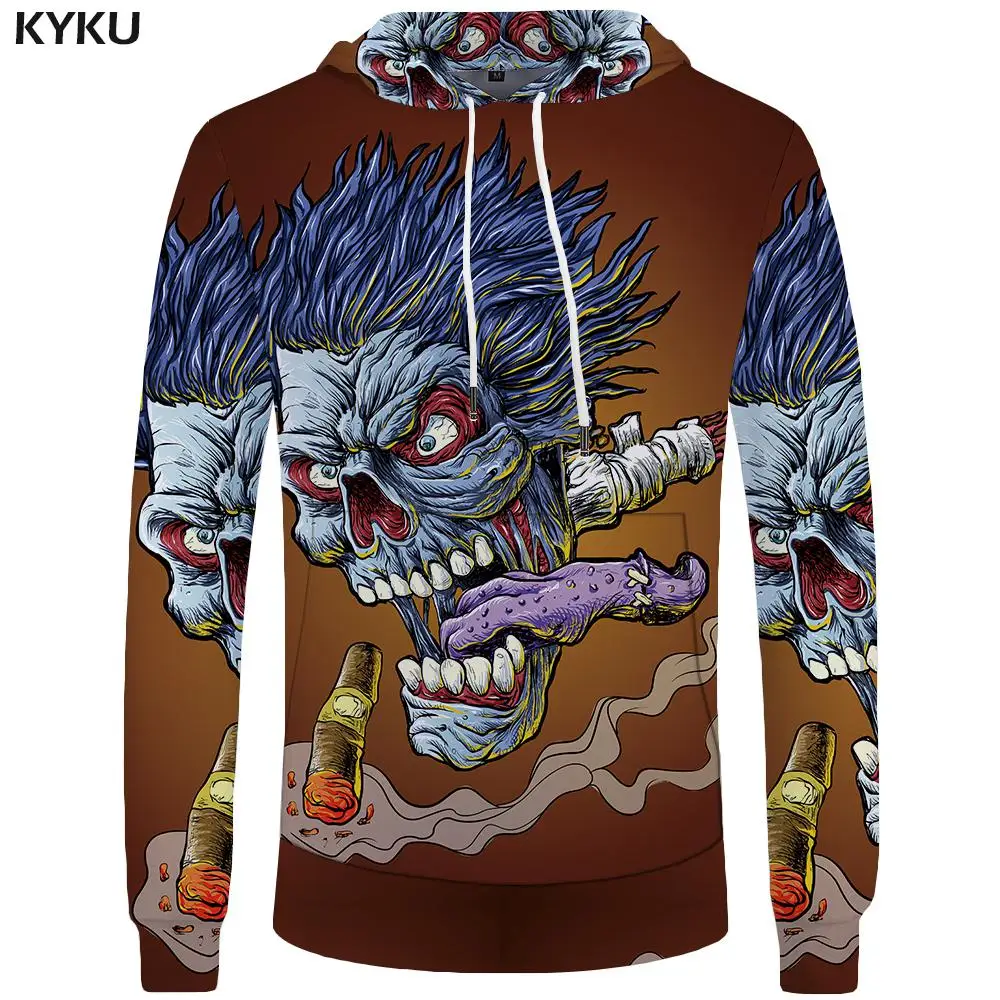 3d hoodies 10 KYKU Череп Толстовка мужские черные военные куртки с капюшоном аниме одежда панк Рок Металл 3d принт Толстовка Повседневная Мужская Уличная одежда - Цвет: 3d hoodies 10