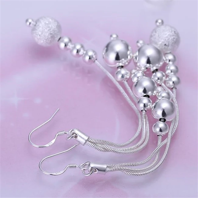 ESE006 Популярные Серьги серебряного цвета для женщин Ретро элементы элегантные