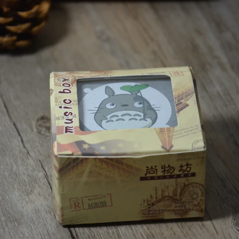 Музыкальная шкатулка Miyazaki Totoro деревянный подарок на день рождения Мультяшные