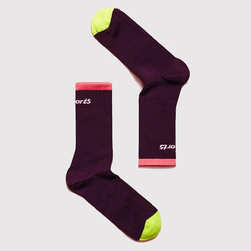 Purple DH Спортивные Новые велосипедные носки мужские и женские профессиональные дышащие велосипедные носки для бега на открытом воздухе, баскетбольные футбольные носки - Цвет: Purple
